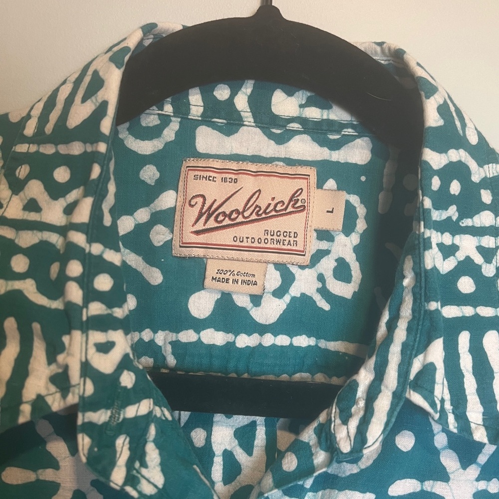 Woolrich Turquoise Patterned Shirt - Picture 2 of 5